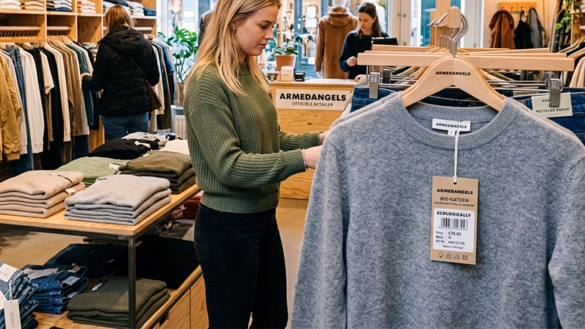 Armedangels collectie in een modewinkel