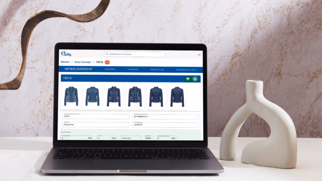 Producten in kassasysteem Qliqpoint met integratie Latest Collection